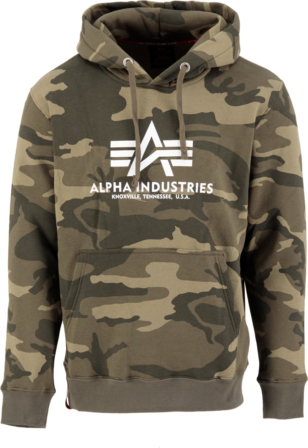 ALPHA INDUSTRIES Mikina hnědá / olivová / bílá