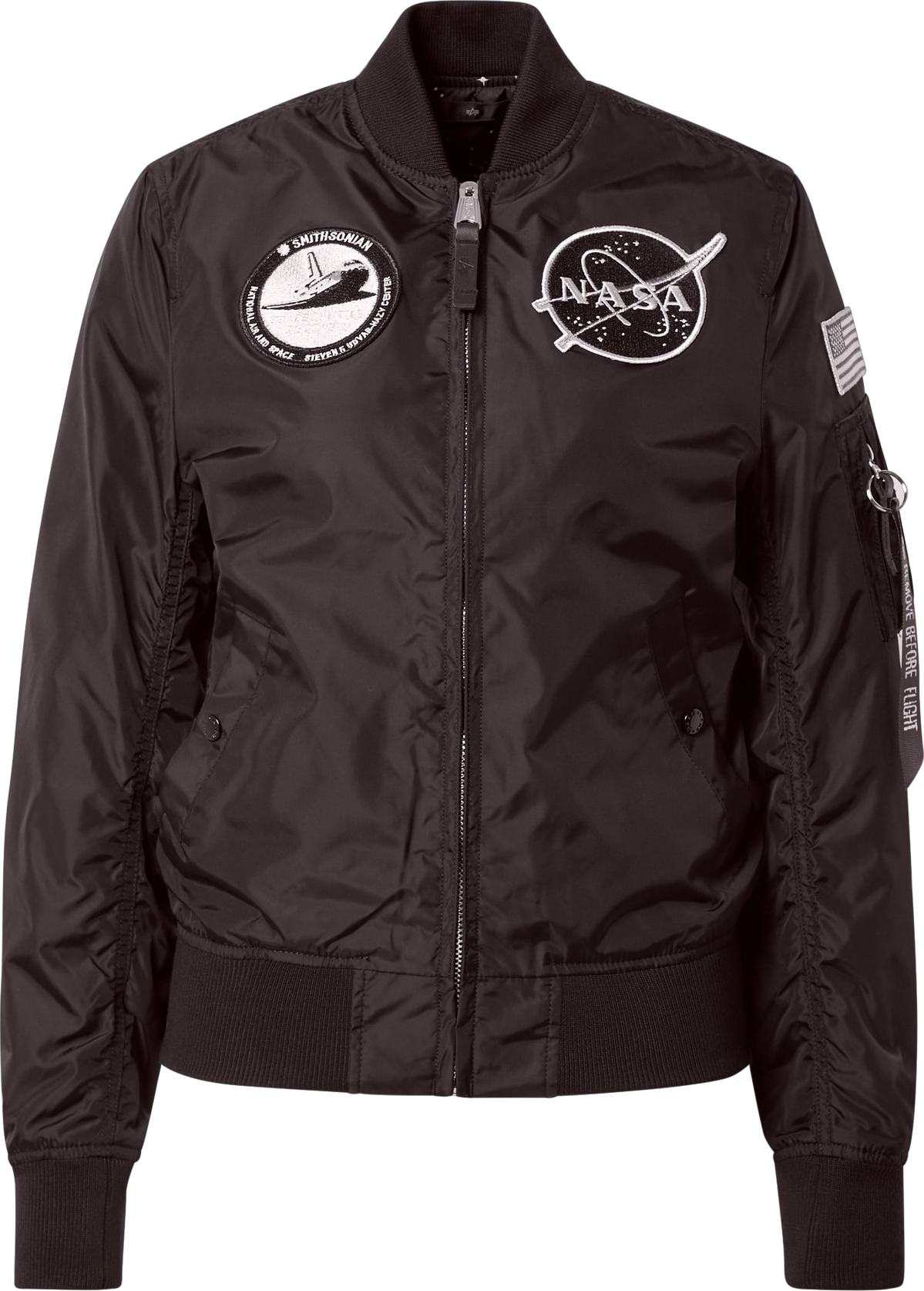 ALPHA INDUSTRIES Přechodná bunda ' MA-1 TT NASA Reversible W' černá / bílá