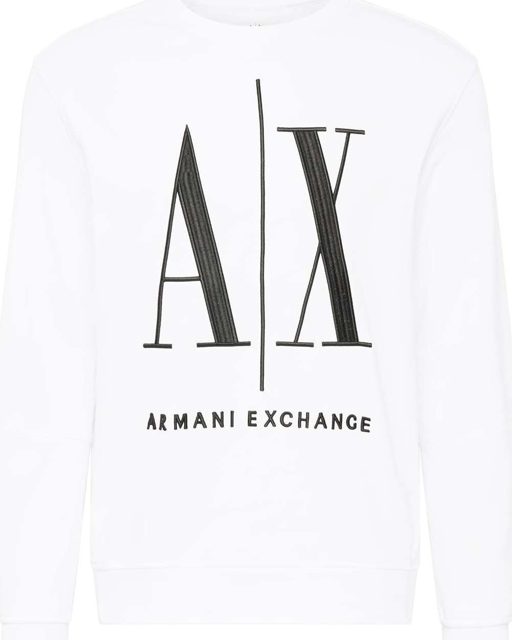 ARMANI EXCHANGE Mikina černá / bílá