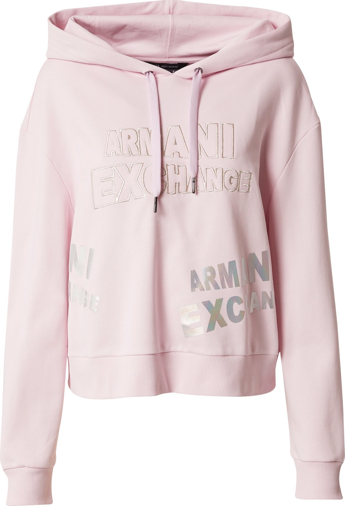 ARMANI EXCHANGE Mikina zlatá / starorůžová / stříbrná