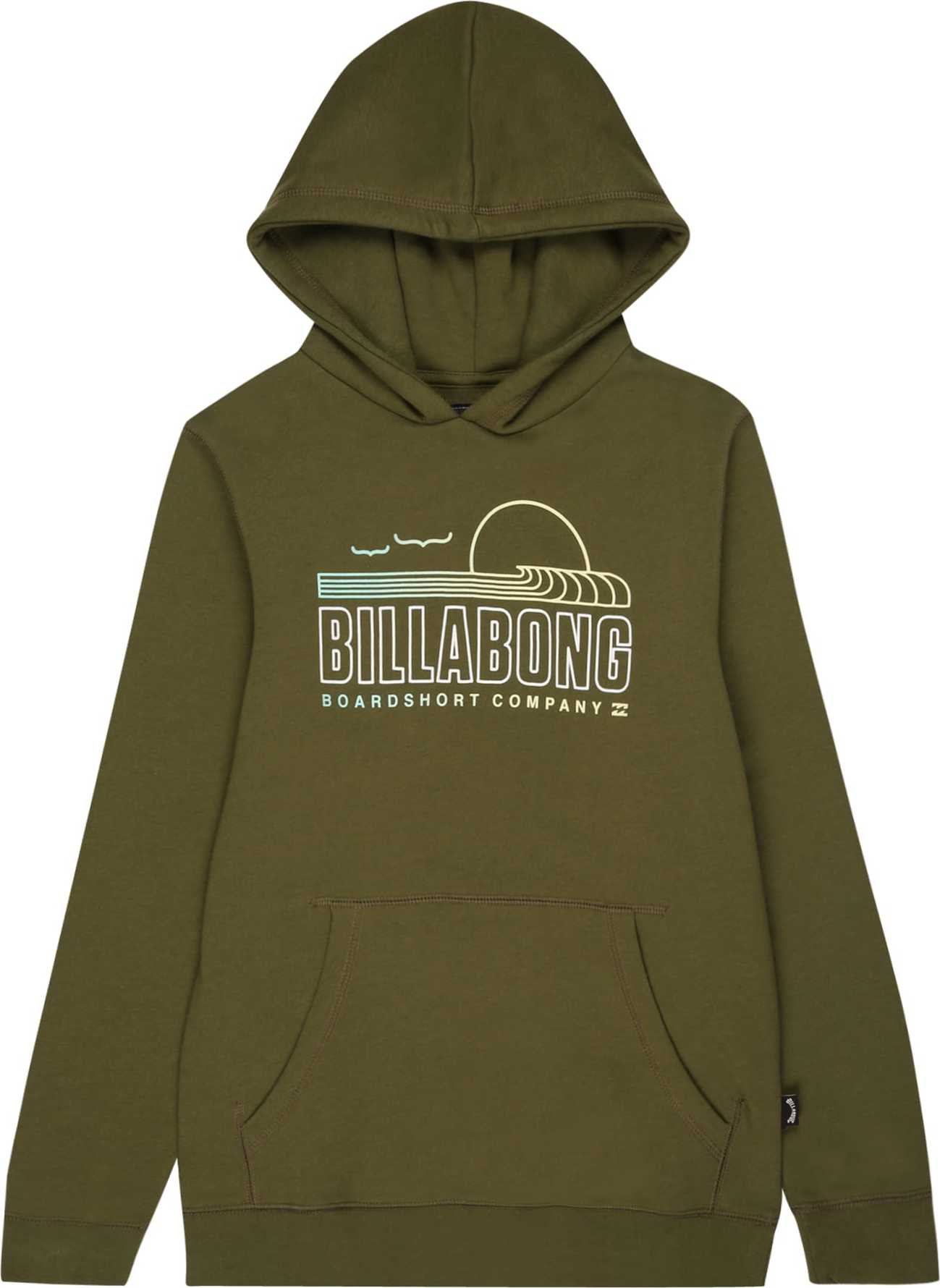 BILLABONG Mikina 'DAWN' aqua modrá / žlutá / khaki / bílá