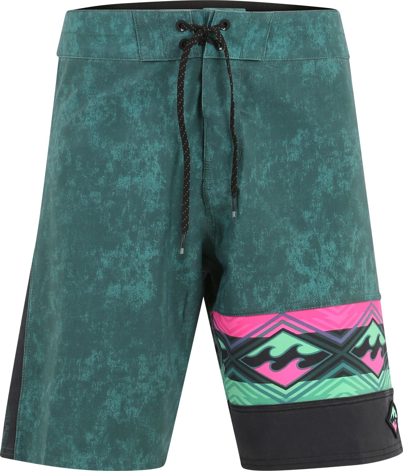 BILLABONG Šortky 'BURLEIGH PRO' smaragdová / mátová / pink / černá