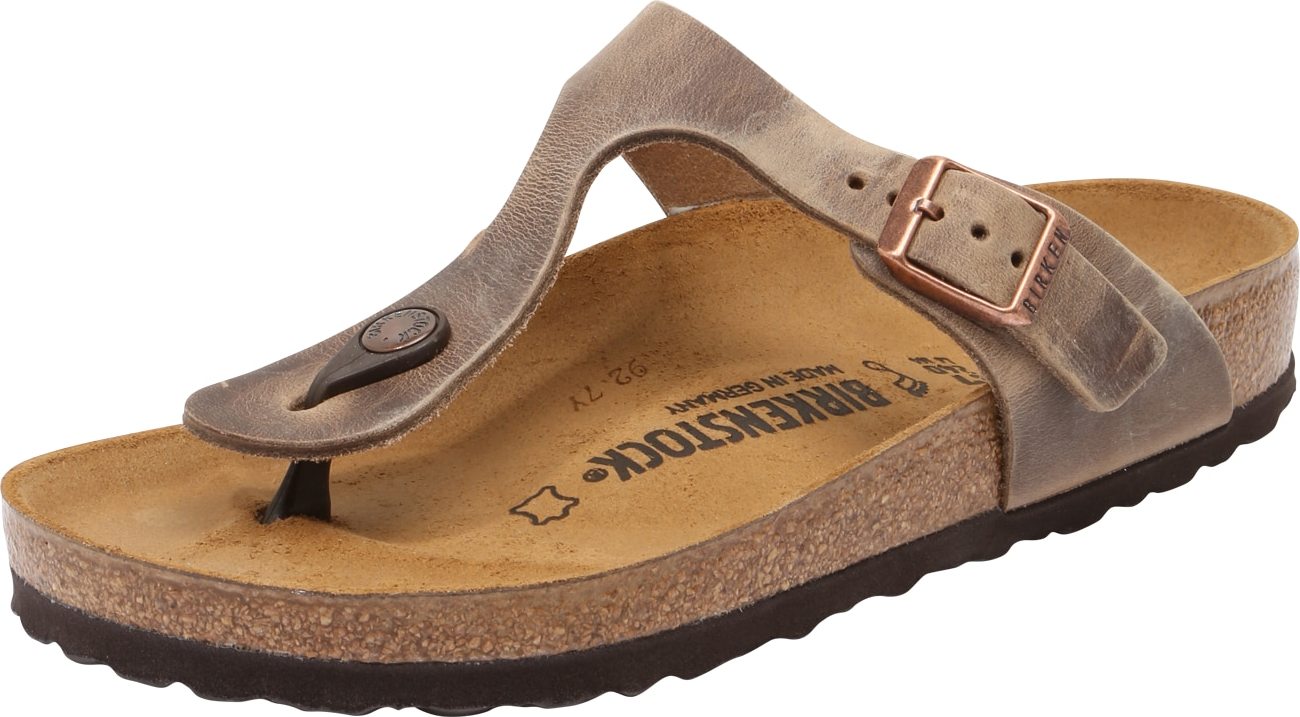 BIRKENSTOCK Žabky 'Gizeh' hnědá