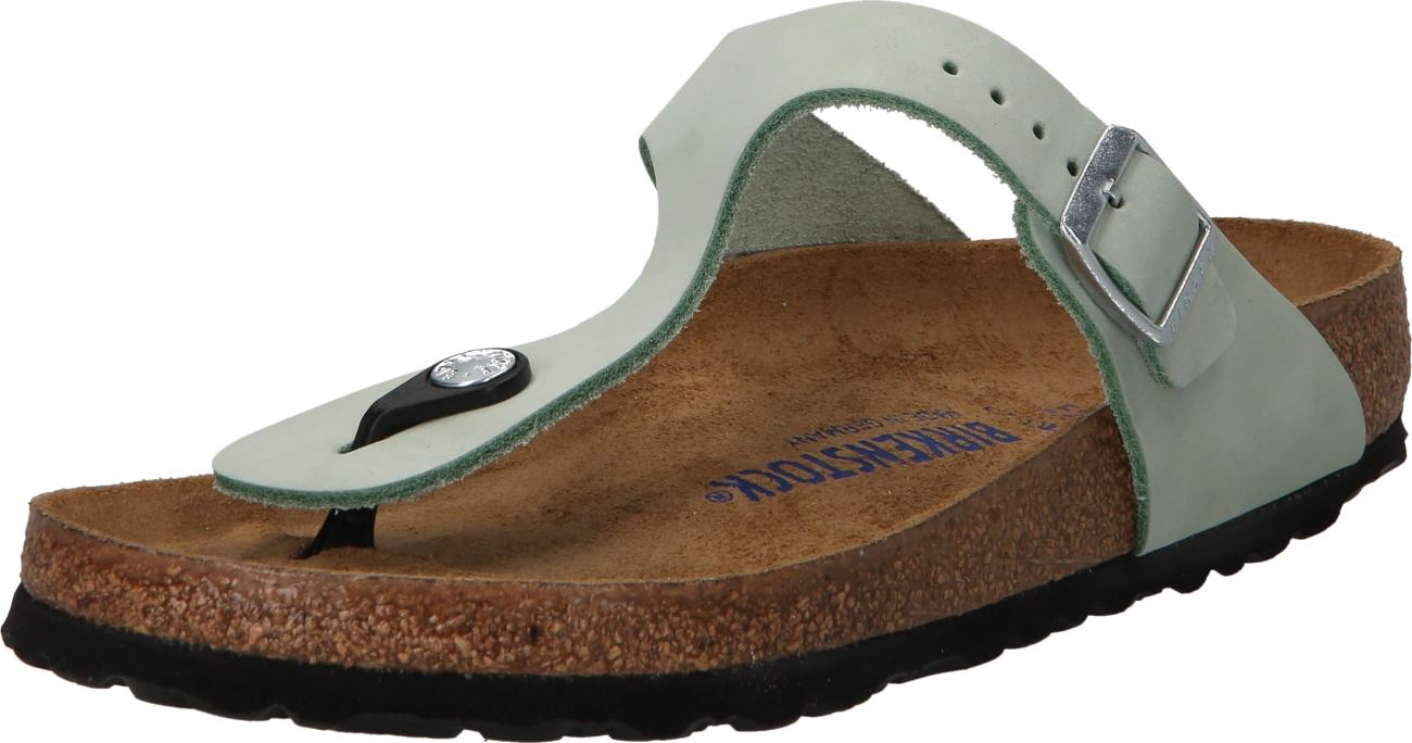 BIRKENSTOCK Žabky 'Gizeh' pastelově zelená