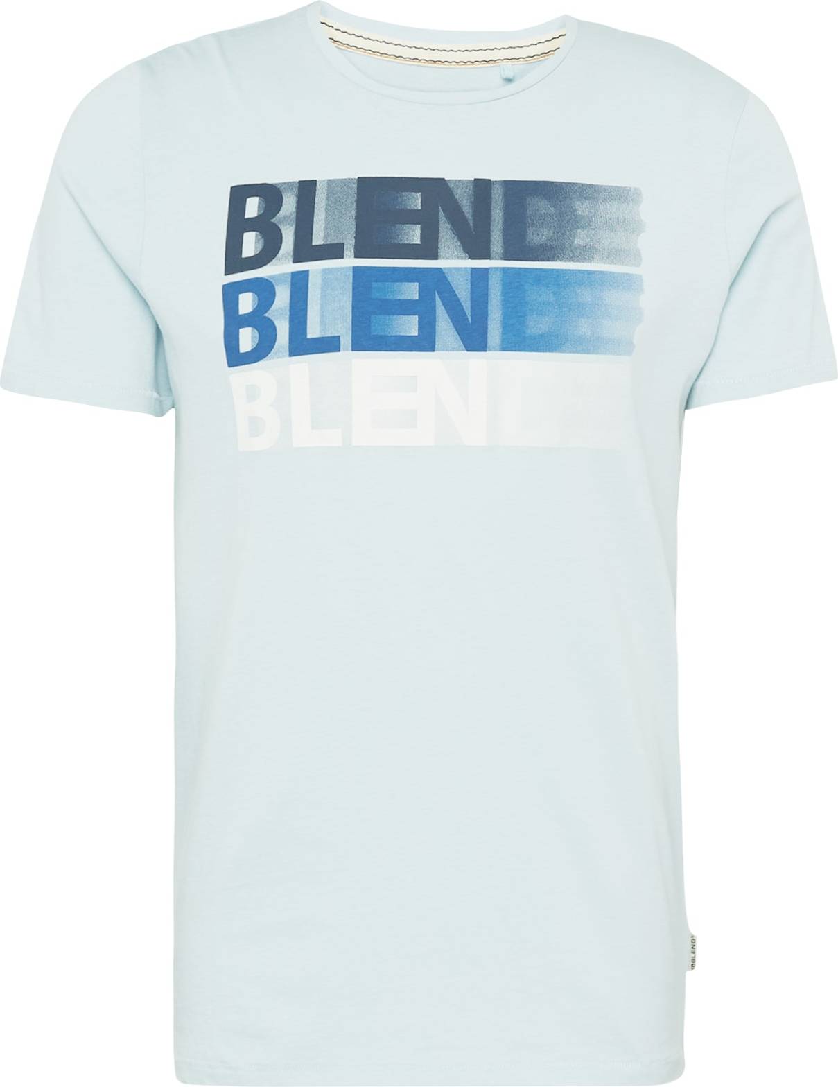 BLEND Tričko modrá / marine modrá / světlemodrá / offwhite