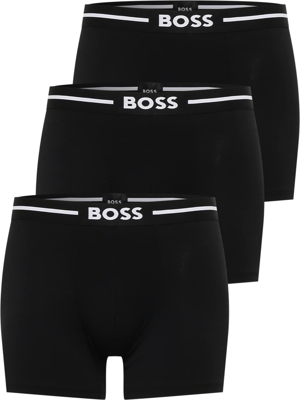 BOSS Black Boxerky 'BoxerBr 3P Bold' černá / bílá