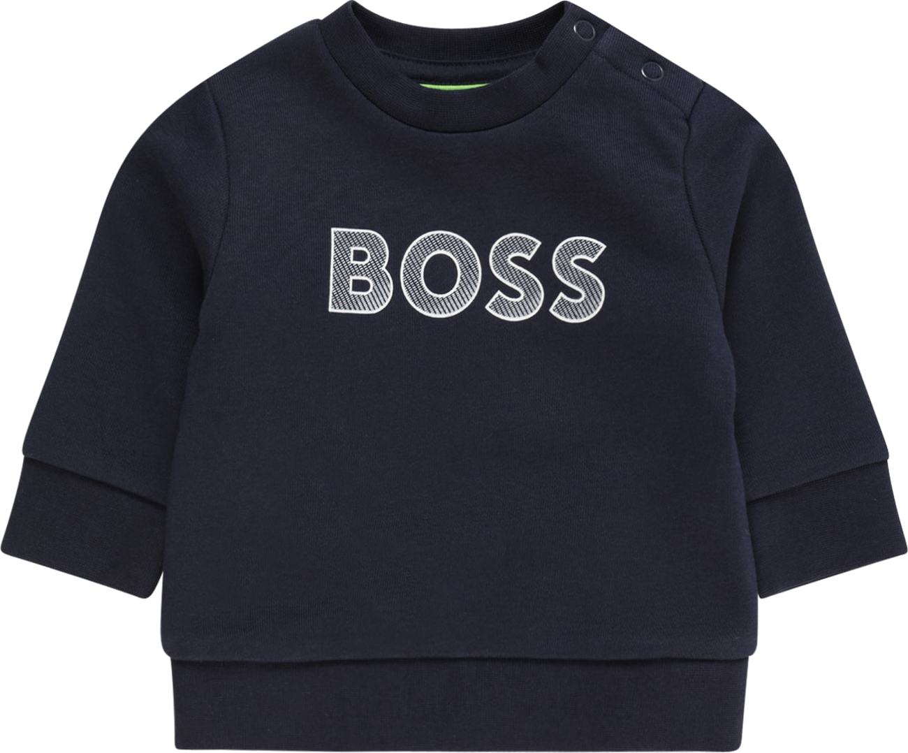 BOSS Kidswear Mikina námořnická modř / bílá