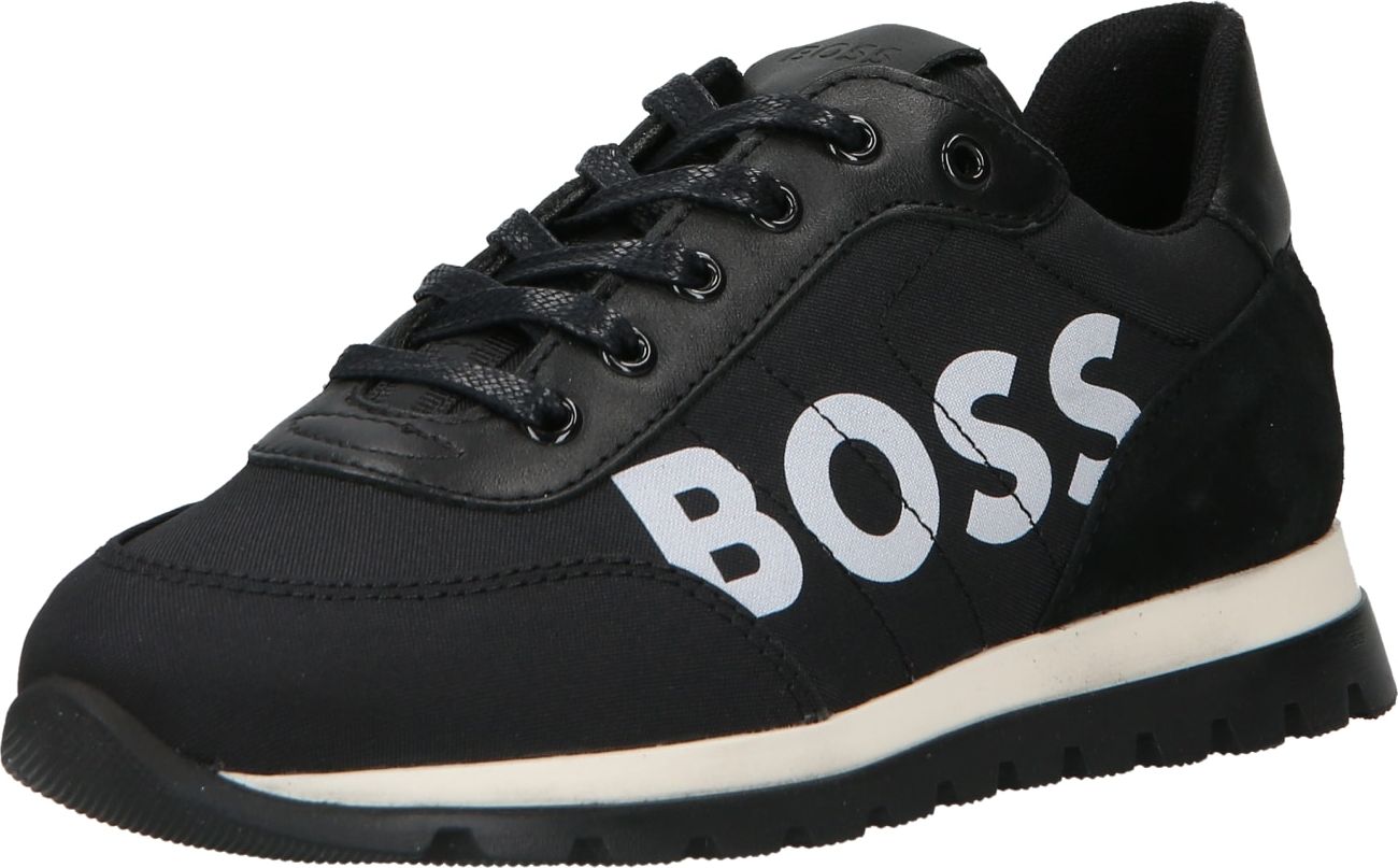 BOSS Kidswear Tenisky černá / bílá