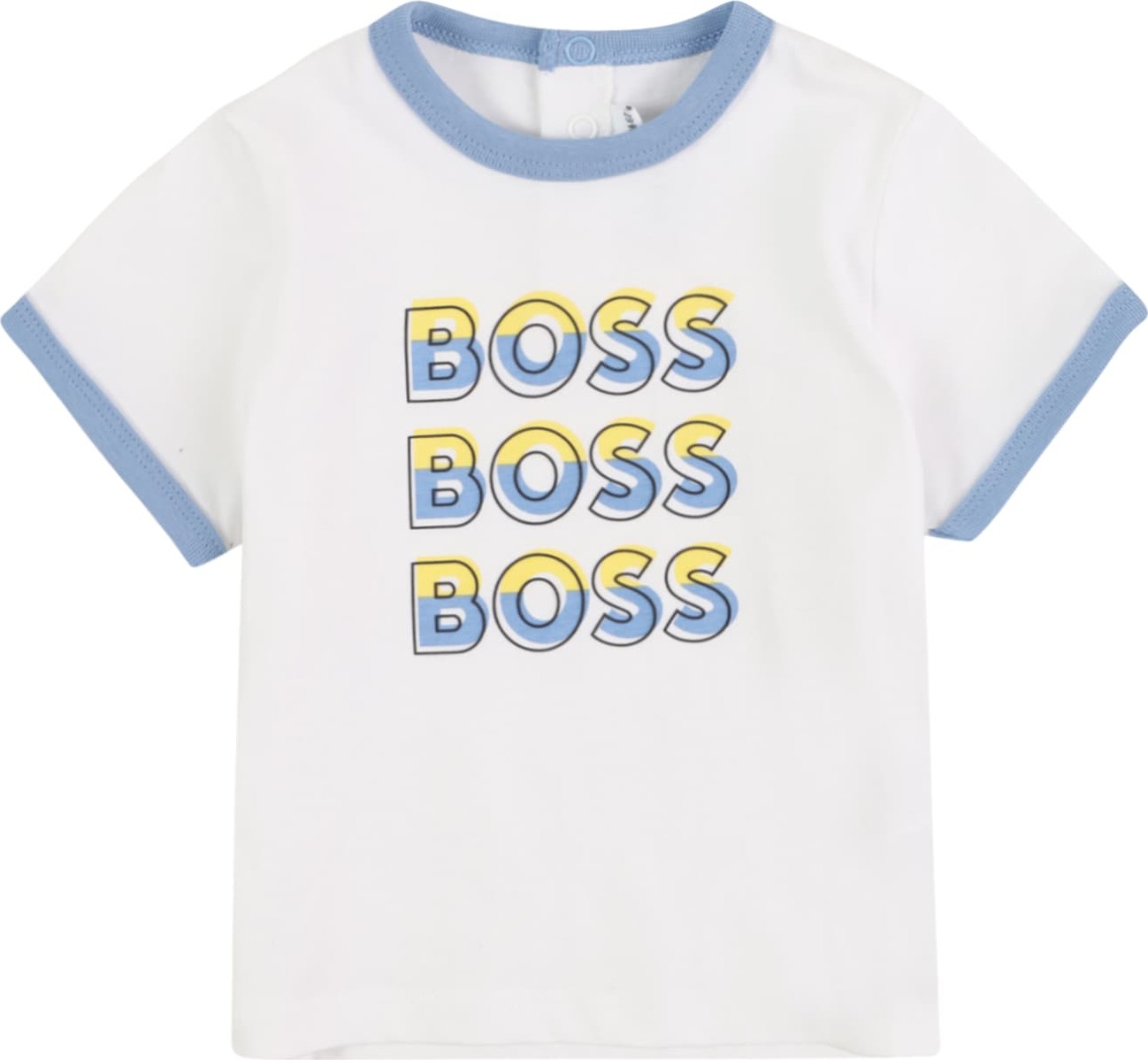 BOSS Kidswear Tričko světlemodrá / světle žlutá / černá / bílá