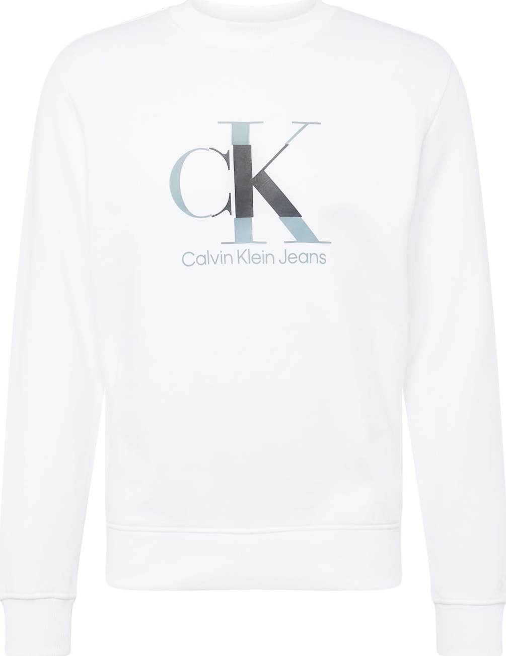 Calvin Klein Jeans Mikina černá / bílá