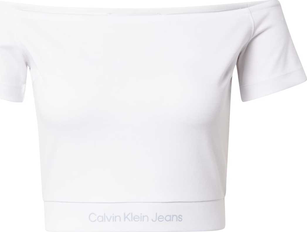 Calvin Klein Jeans Tričko opálová / bílá