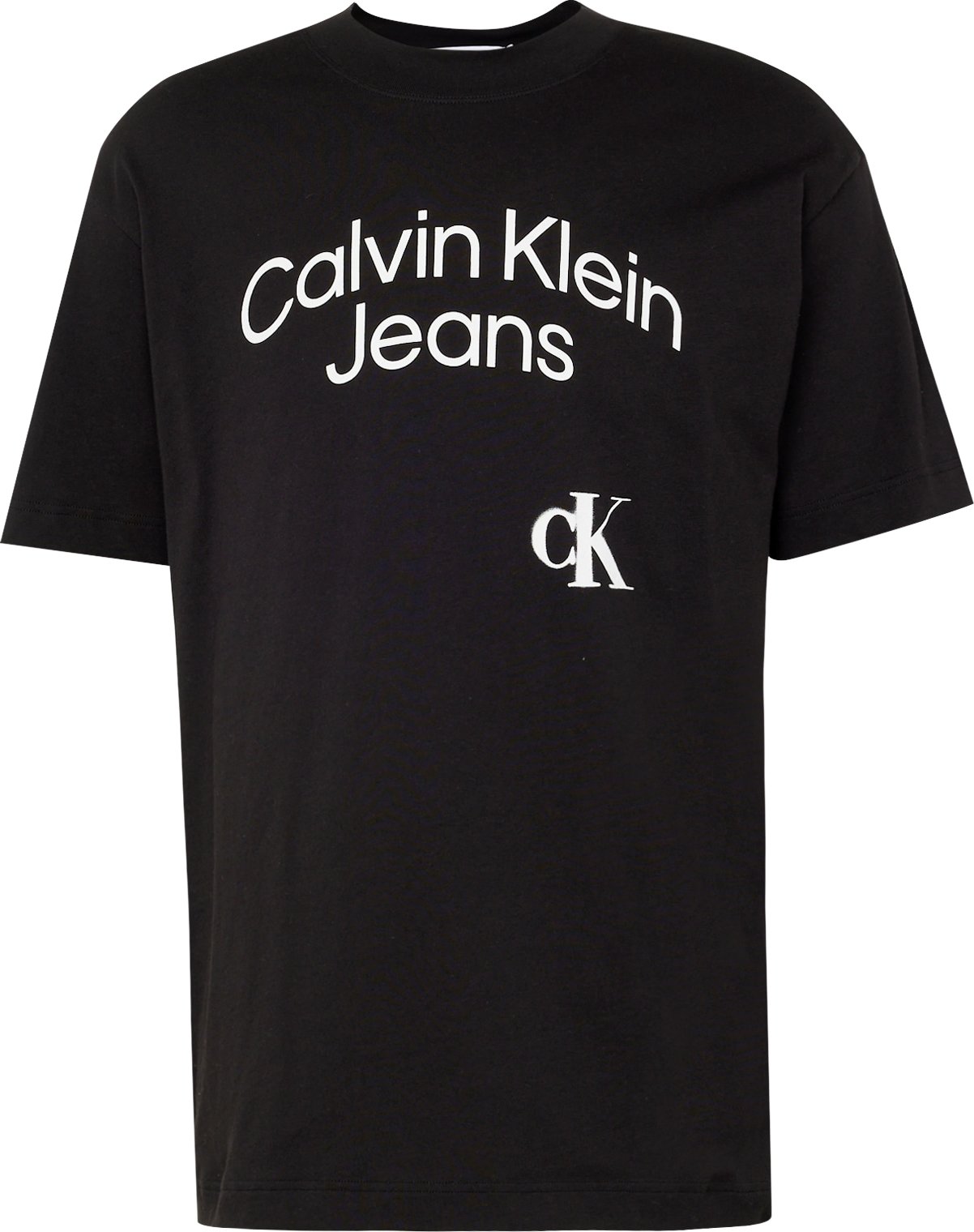 Calvin Klein Jeans Tričko černá / bílá