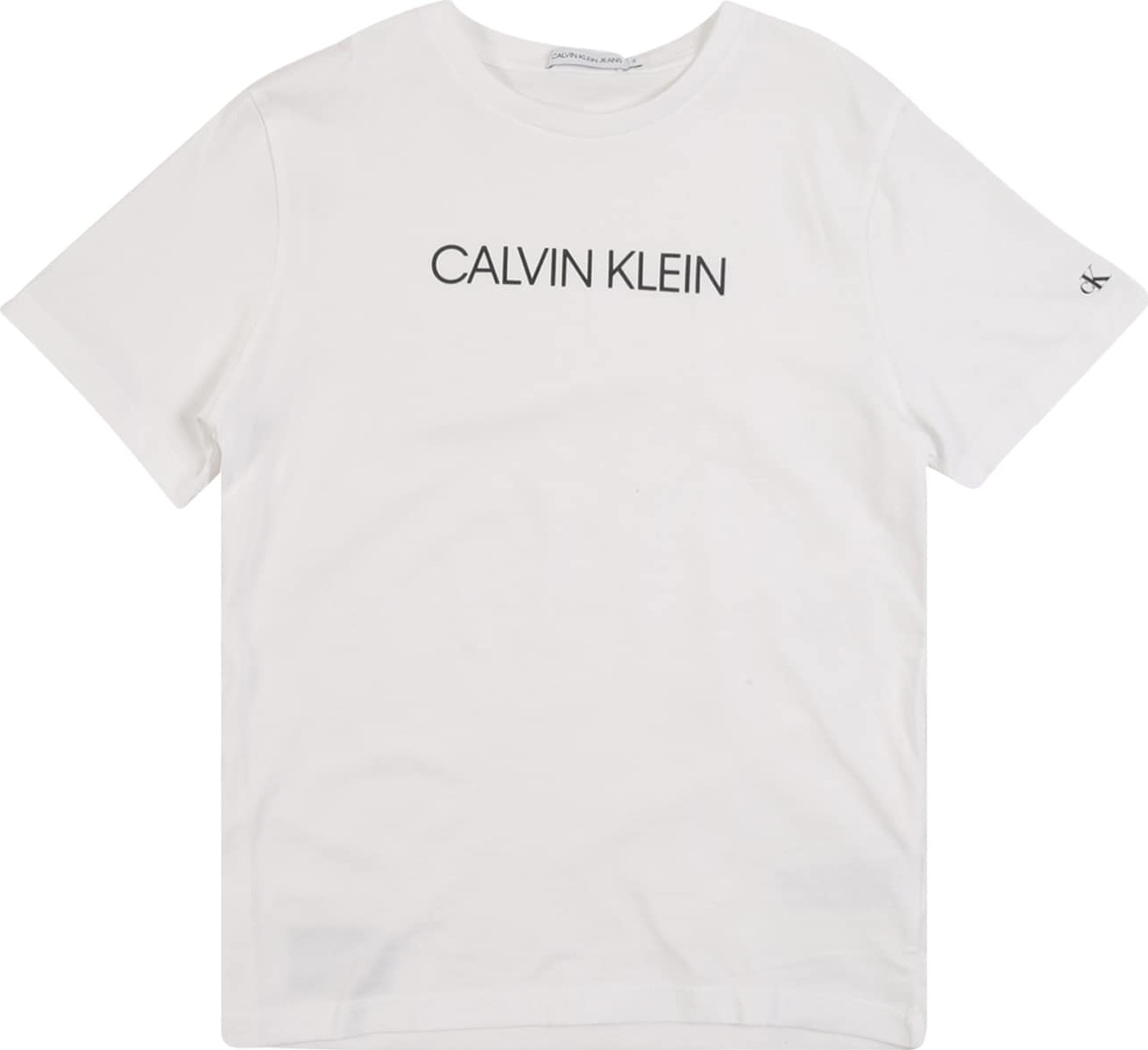 Calvin Klein Jeans Tričko 'INSTITUTIONAL' černá / bílá