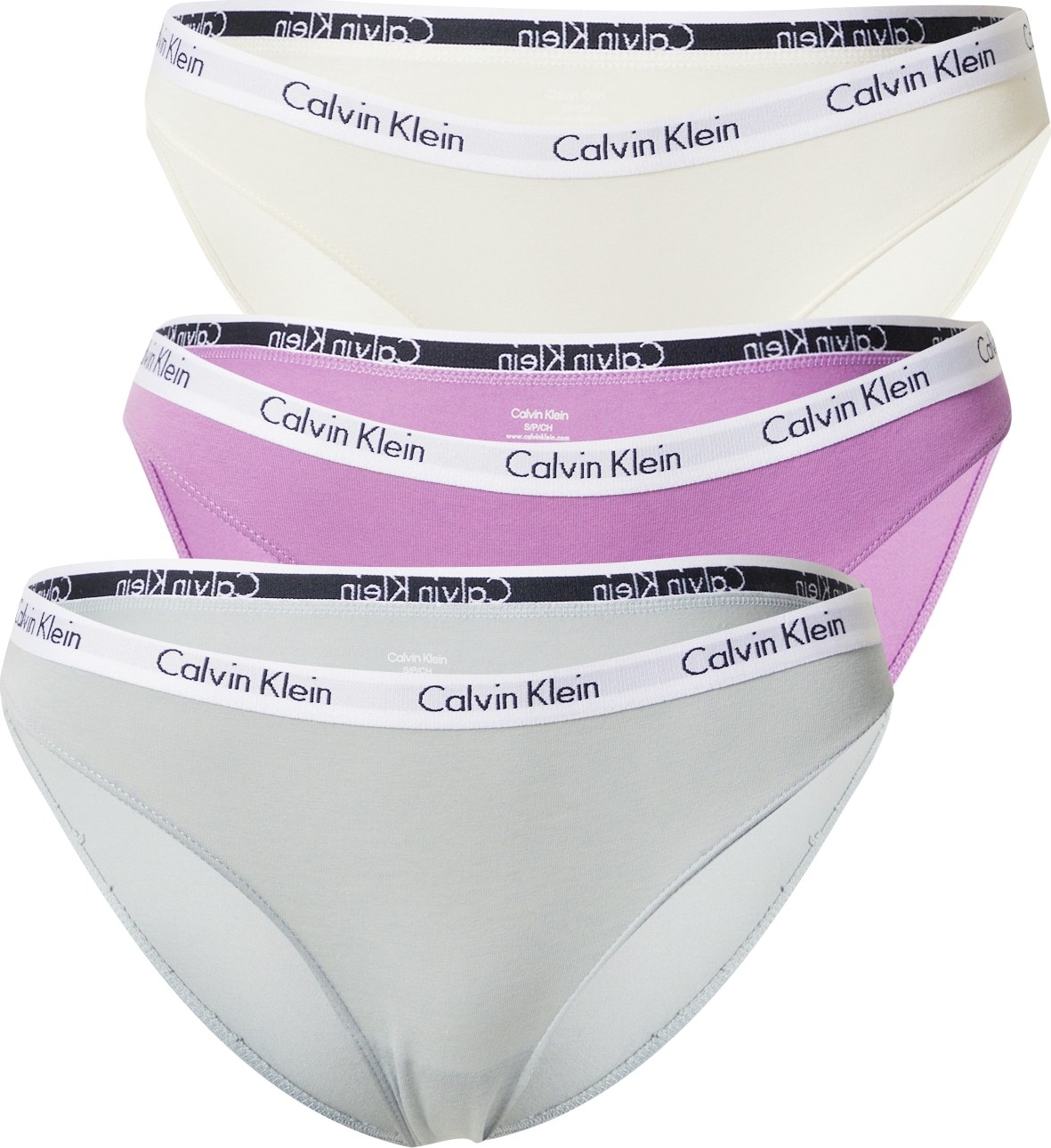 Calvin Klein Underwear Kalhotky béžová / šedý melír / fialová / bílá