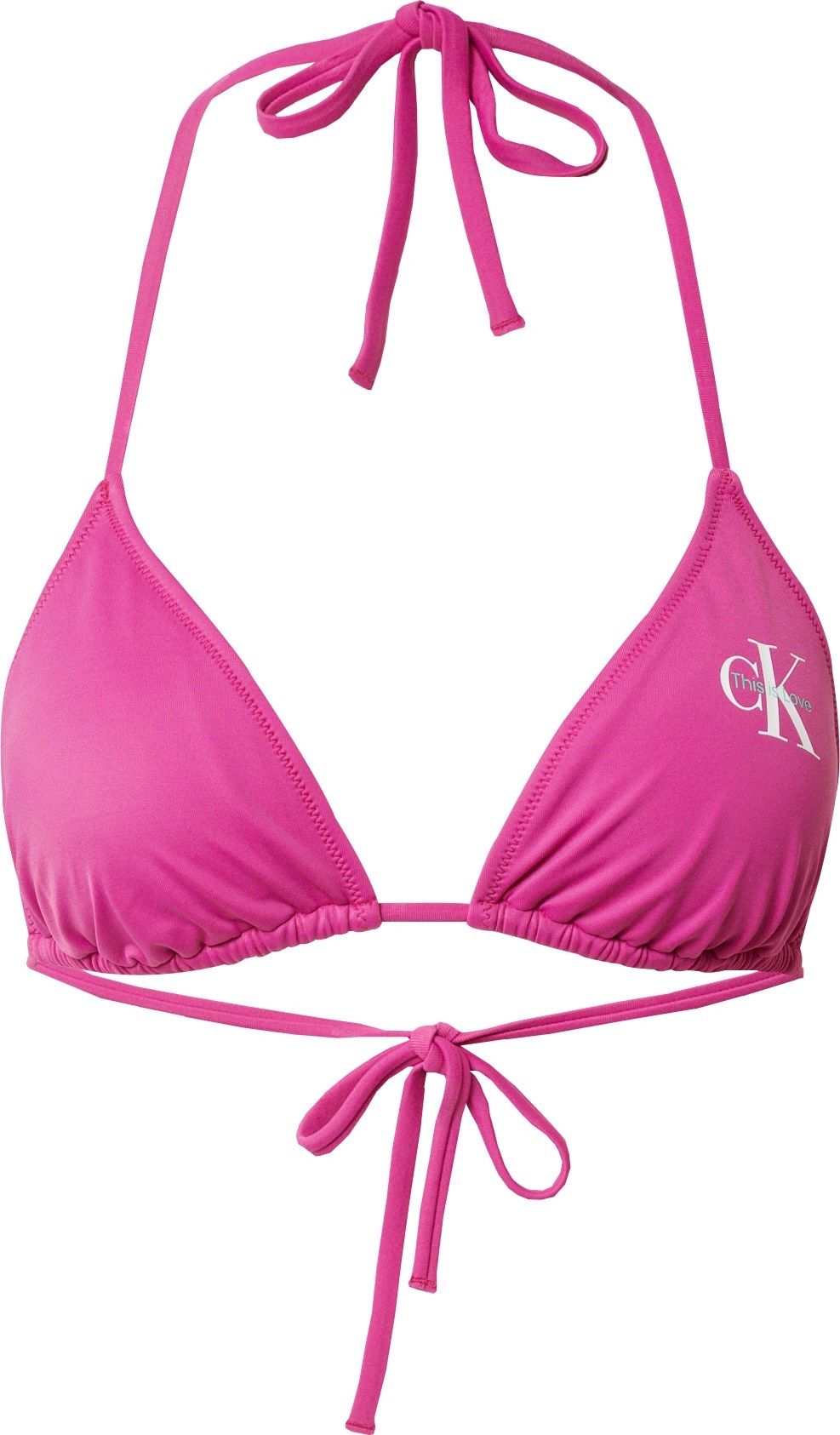 Calvin Klein Swimwear Horní díl plavek červenofialová / bílá