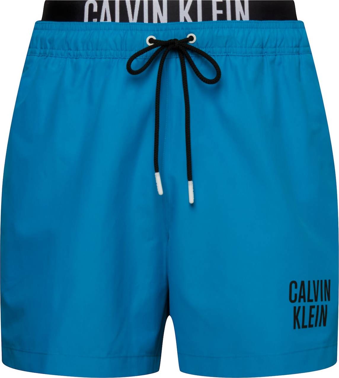 Calvin Klein Swimwear Plavecké šortky modrá / černá / bílá