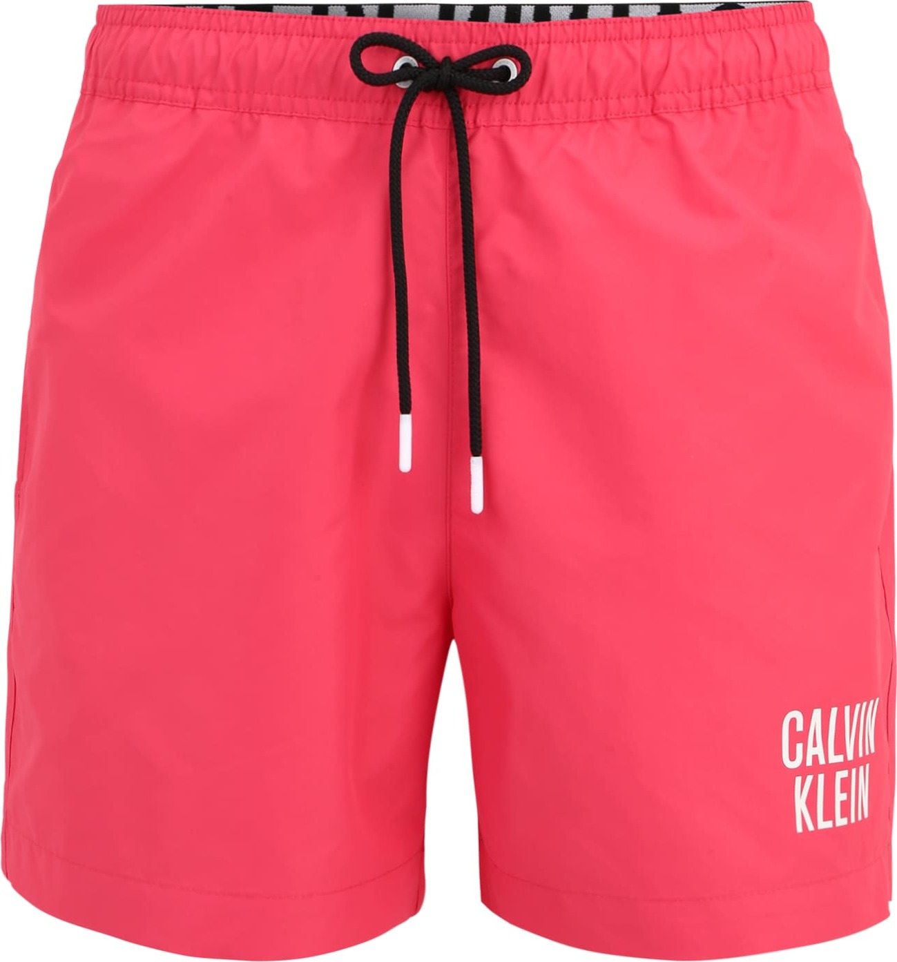 Calvin Klein Swimwear Plavecké šortky pink / černá / bílá