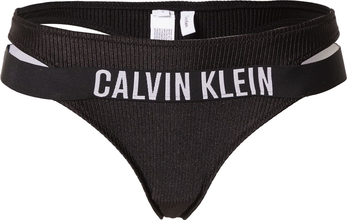 Calvin Klein Swimwear Spodní díl plavek černá / offwhite