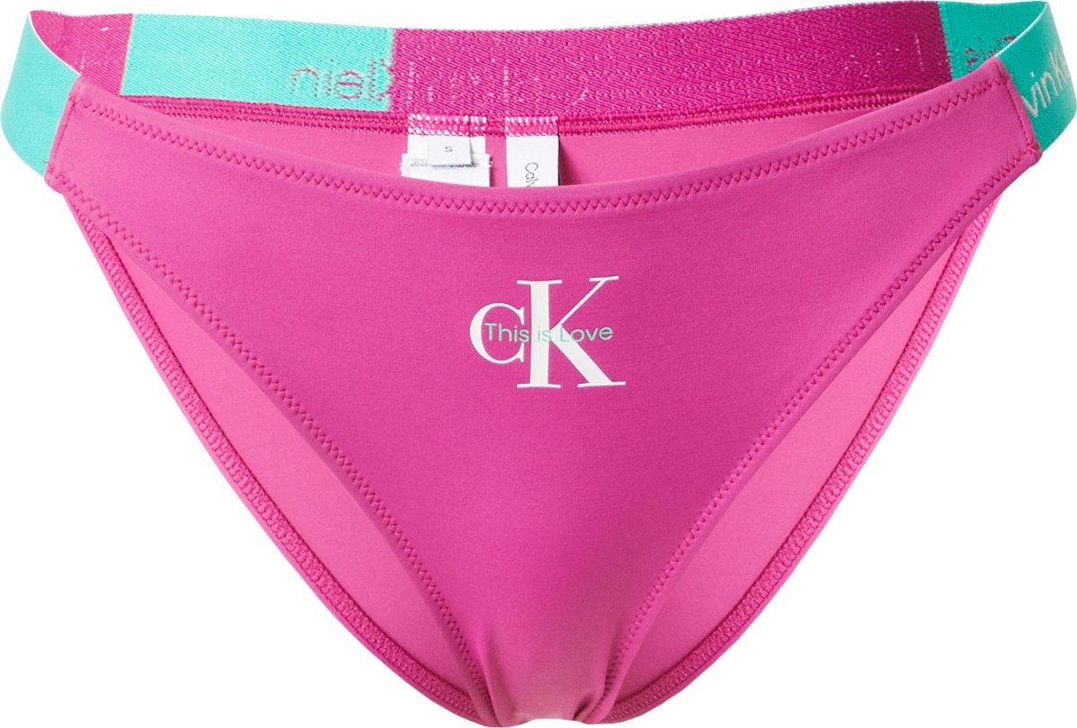 Calvin Klein Swimwear Spodní díl plavek 'CHEEKY' tyrkysová / orchidej / bílá