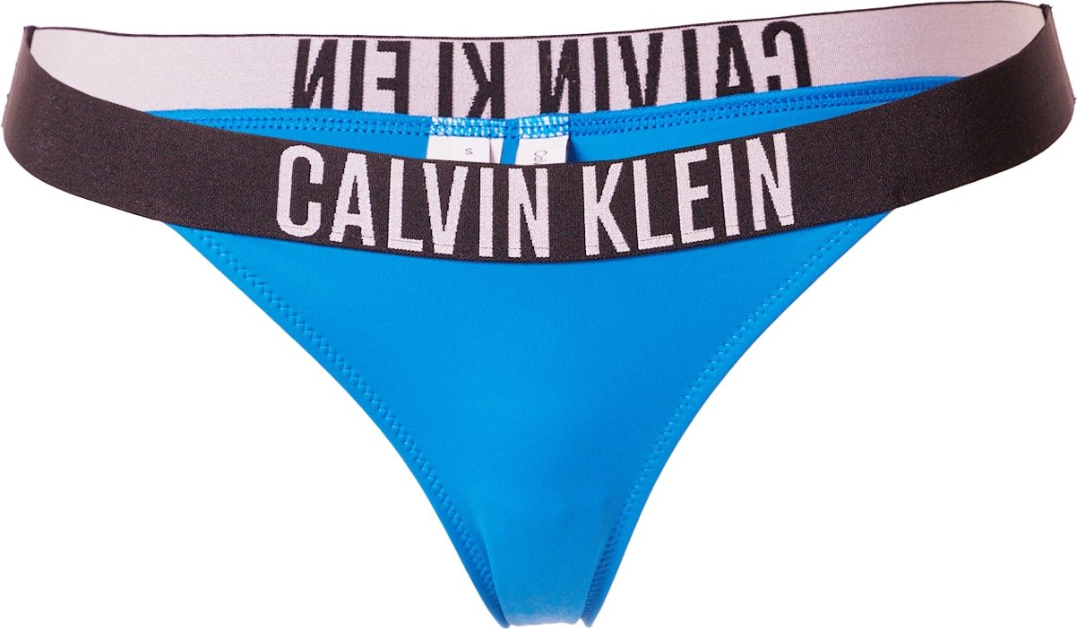 Calvin Klein Swimwear Spodní díl plavek královská modrá / světle šedá / černá