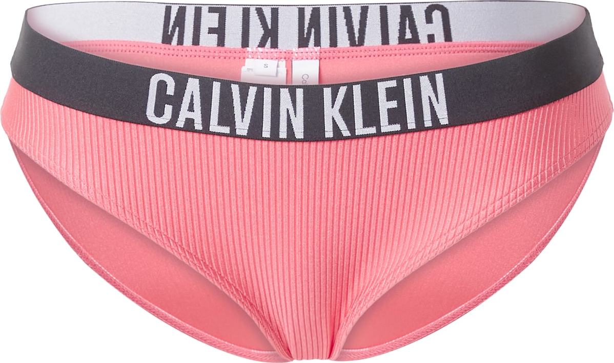 Calvin Klein Swimwear Spodní díl plavek pink / černá / bílá