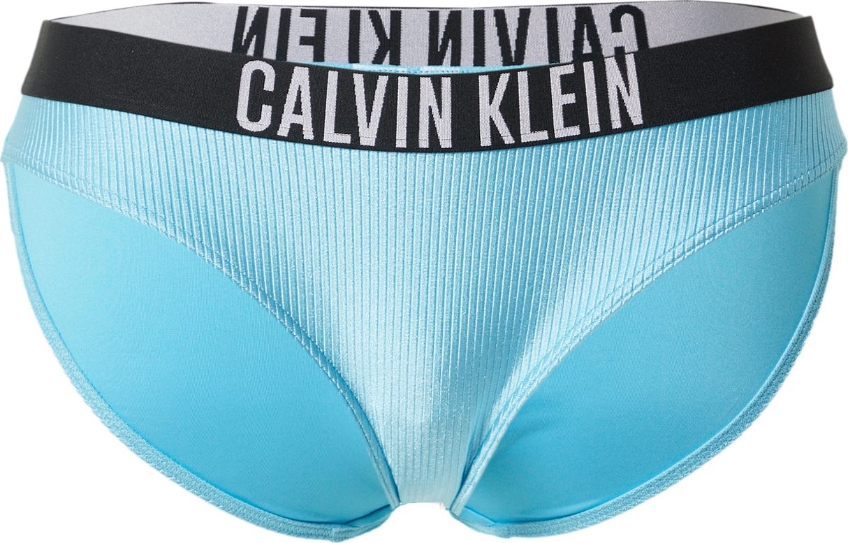 Calvin Klein Swimwear Spodní díl plavek světlemodrá / černá / bílá