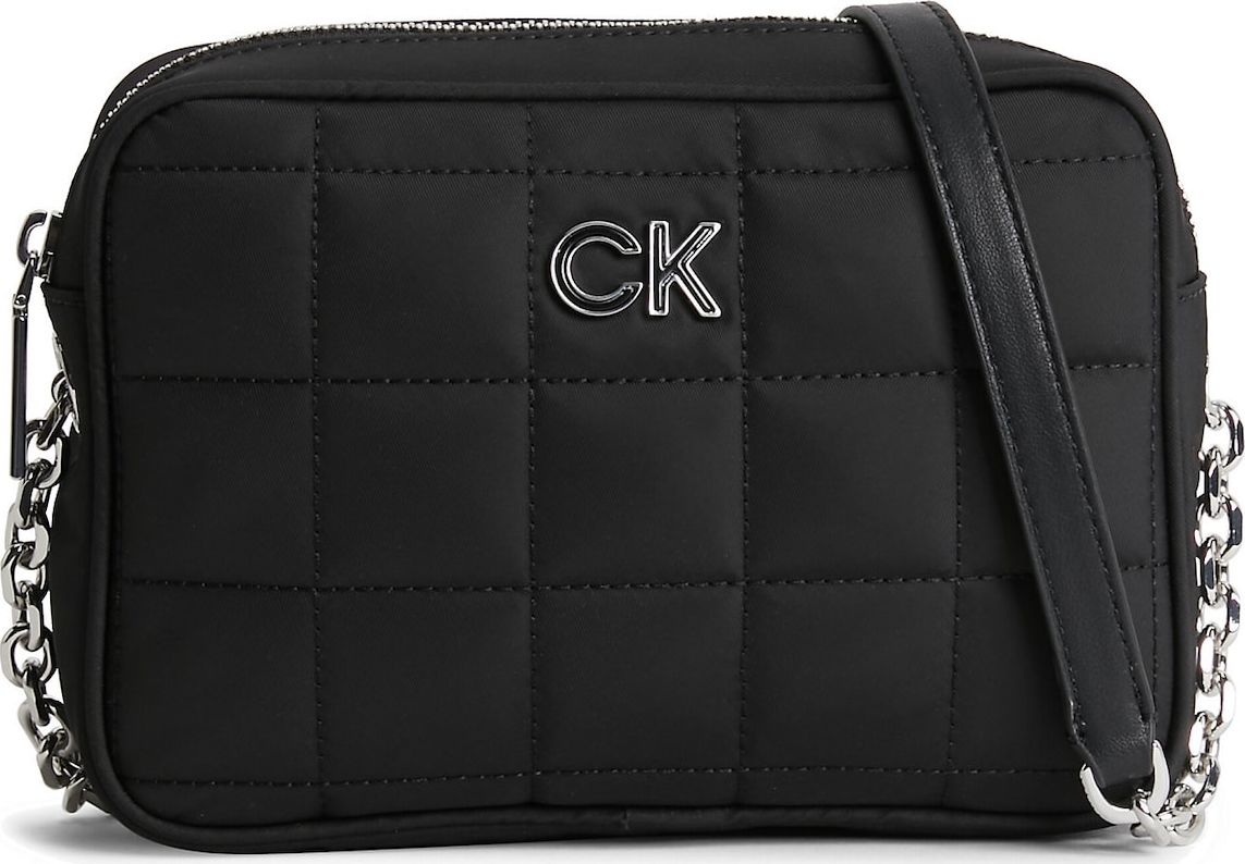 Calvin Klein Taška přes rameno černá / stříbrná