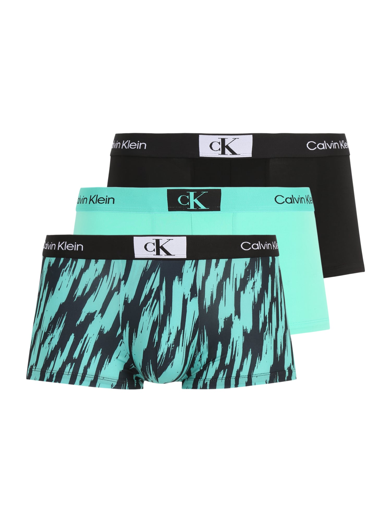 Calvin Klein Underwear Boxerky mátová / černá / bílá