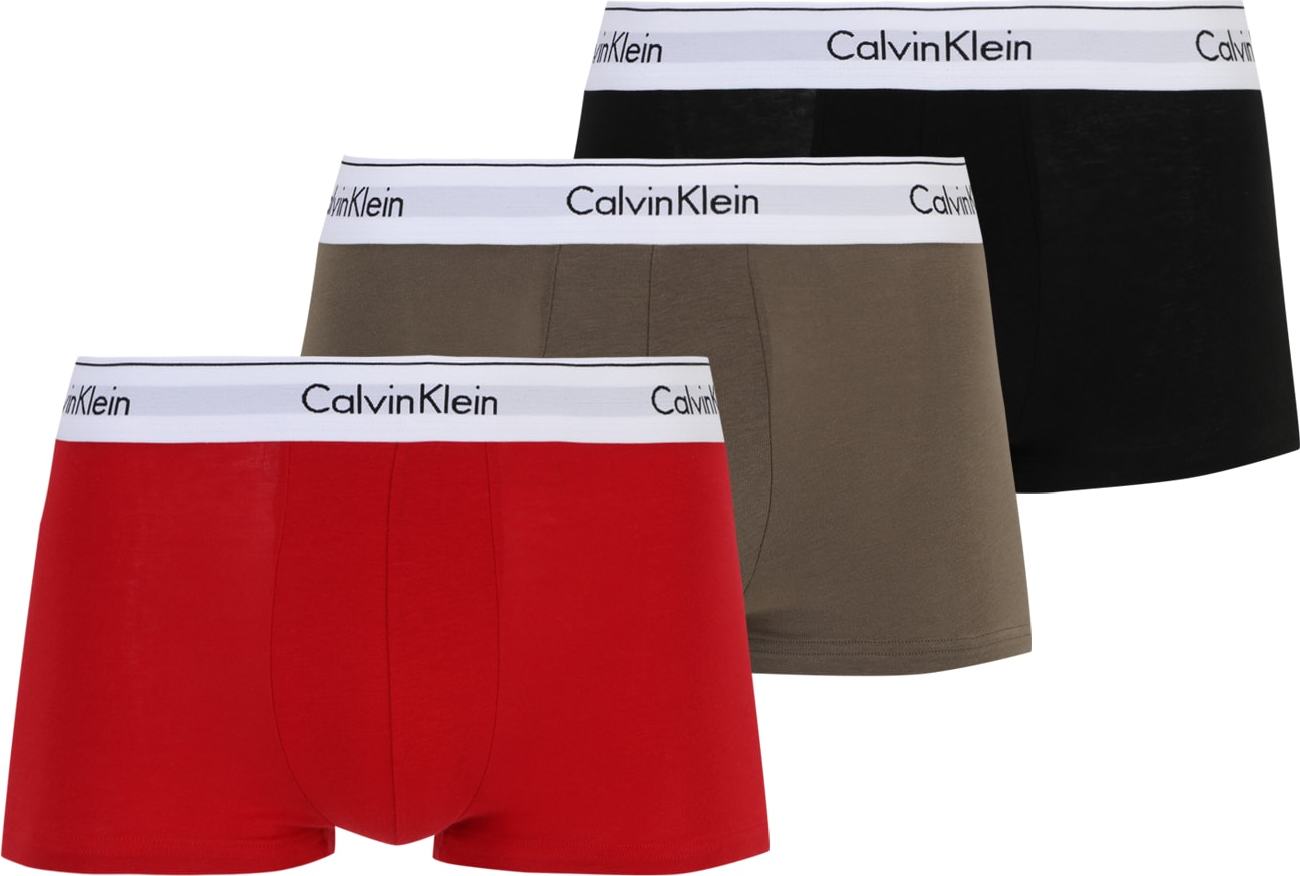 Calvin Klein Underwear Boxerky světle hnědá / červená / černá / bílá