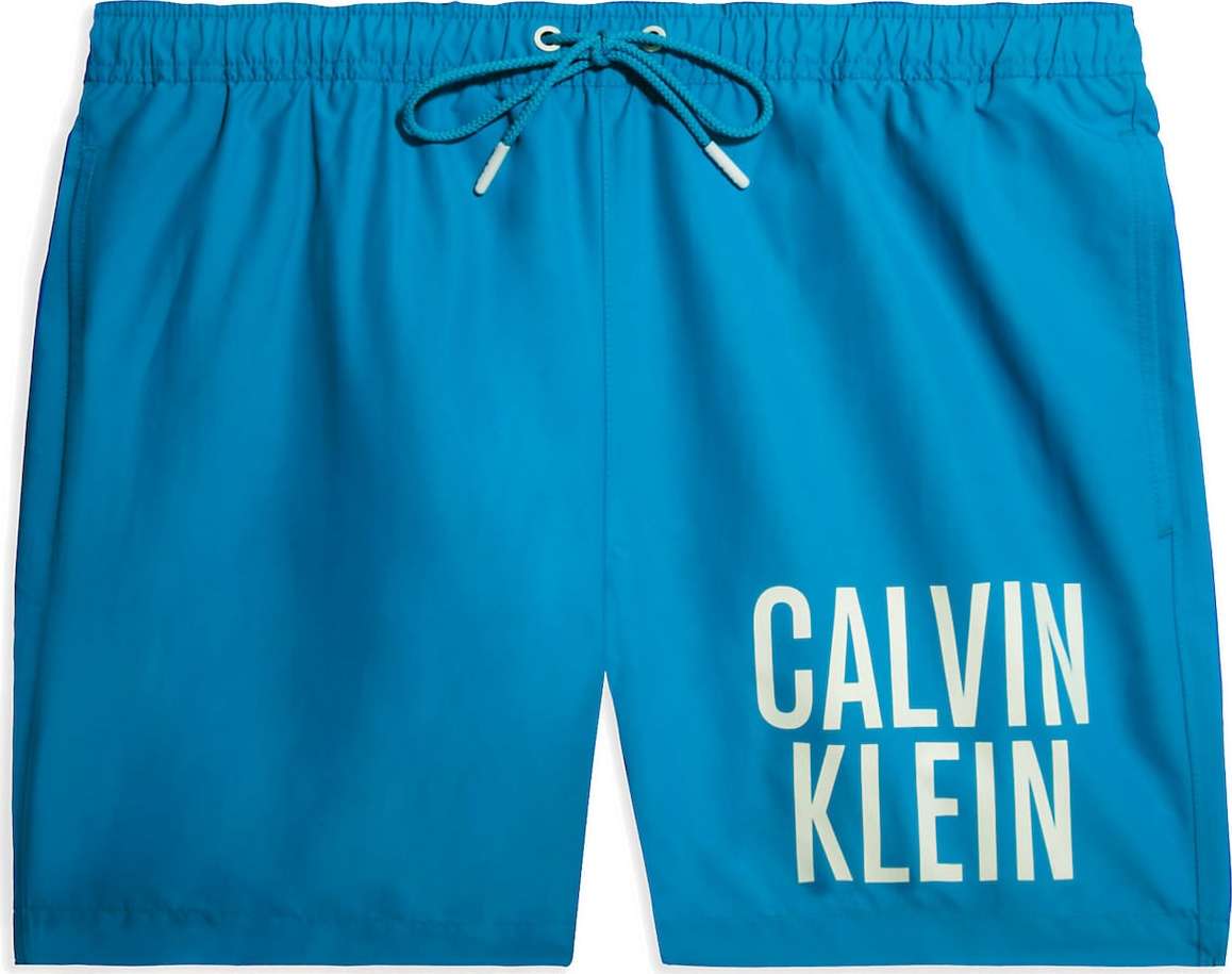 Calvin Klein Underwear Plavecké šortky 'Intense Power' tyrkysová / bílá