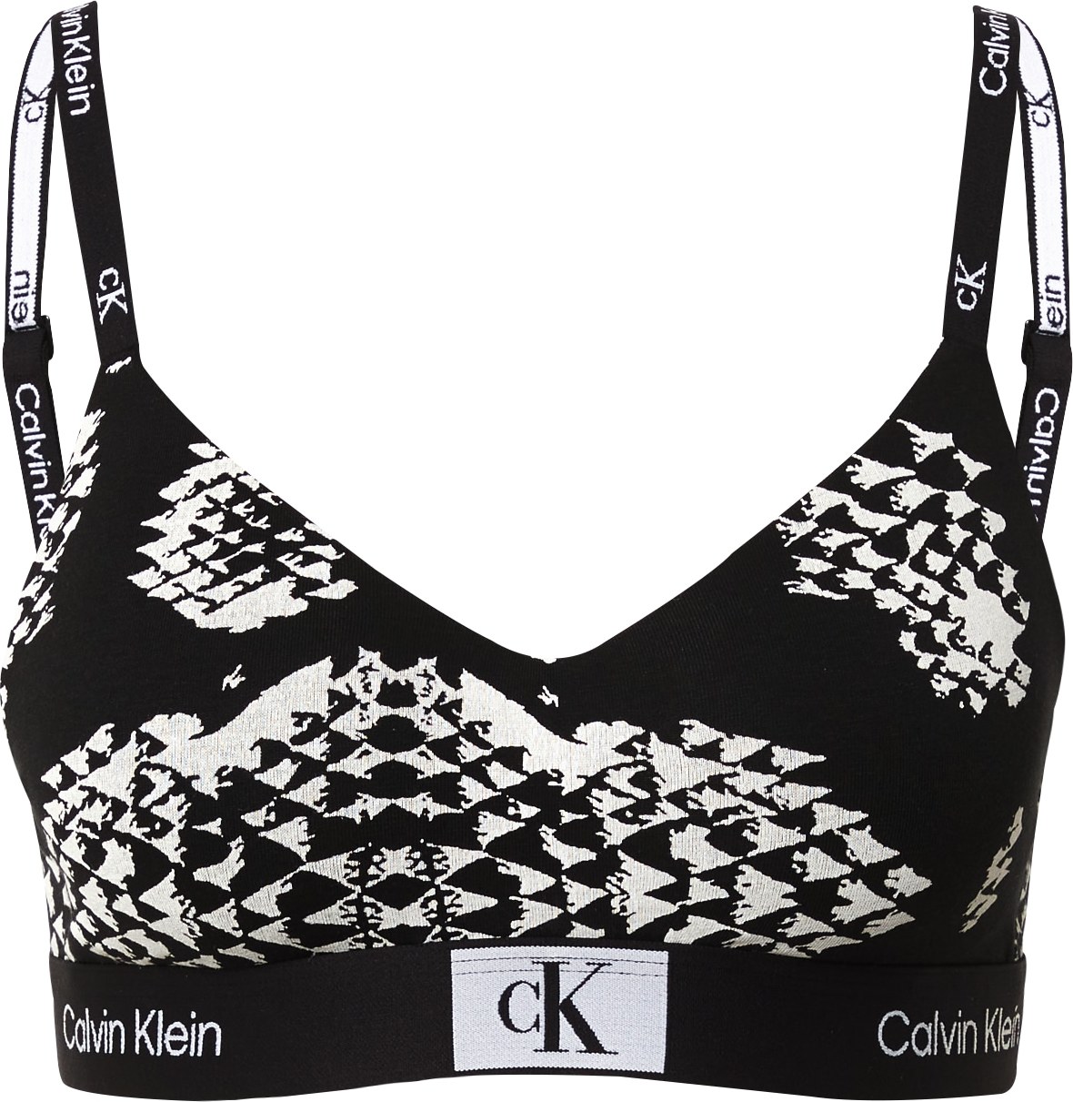 Calvin Klein Underwear Podprsenka černá / bílá