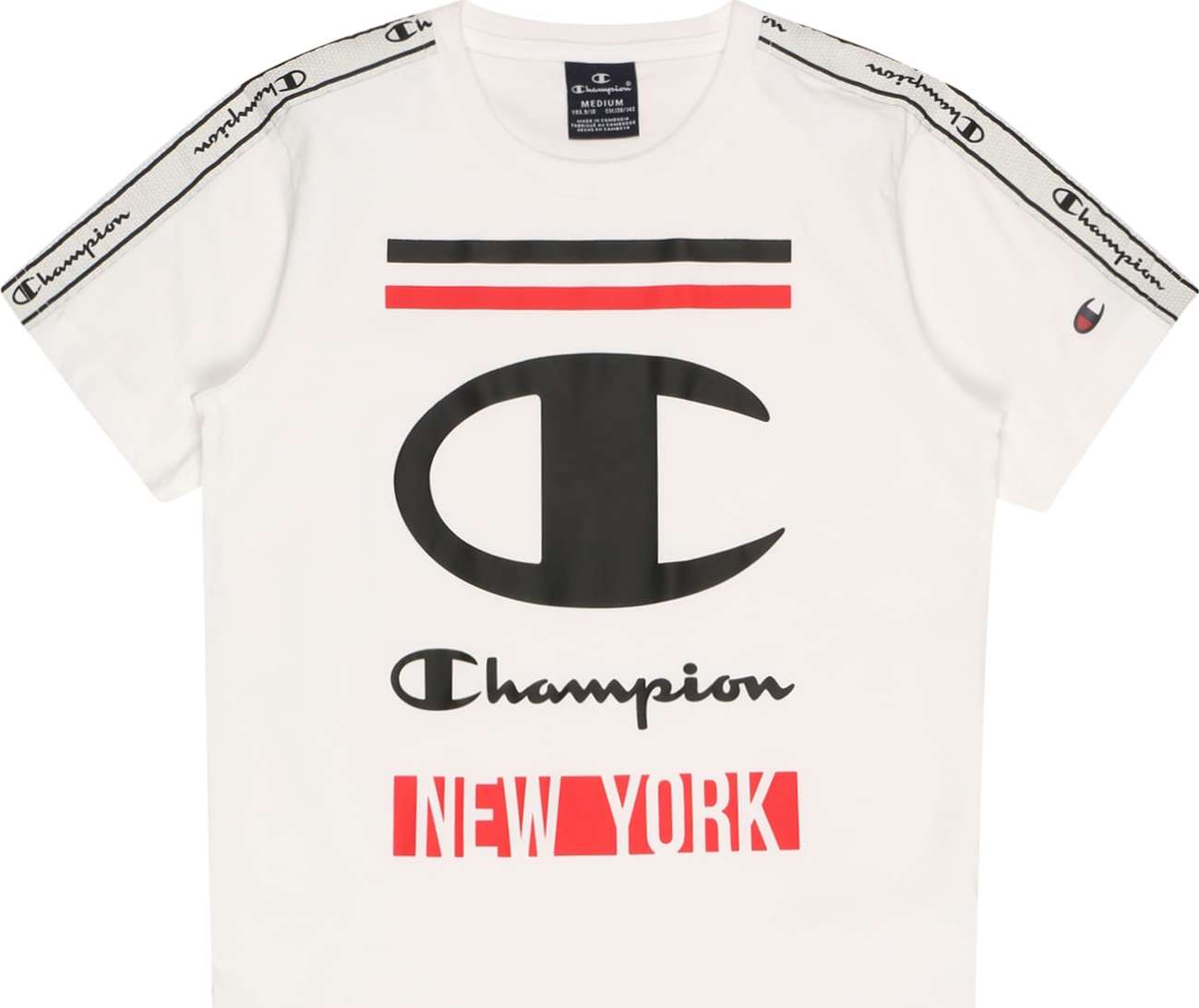 Champion Authentic Athletic Apparel Tričko krvavě červená / černá / bílá