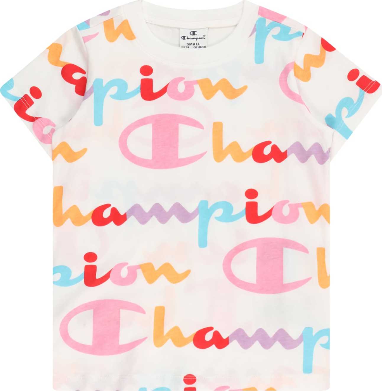 Champion Authentic Athletic Apparel Tričko světlemodrá / jasně oranžová / starorůžová / červená / barva vaječné skořápky