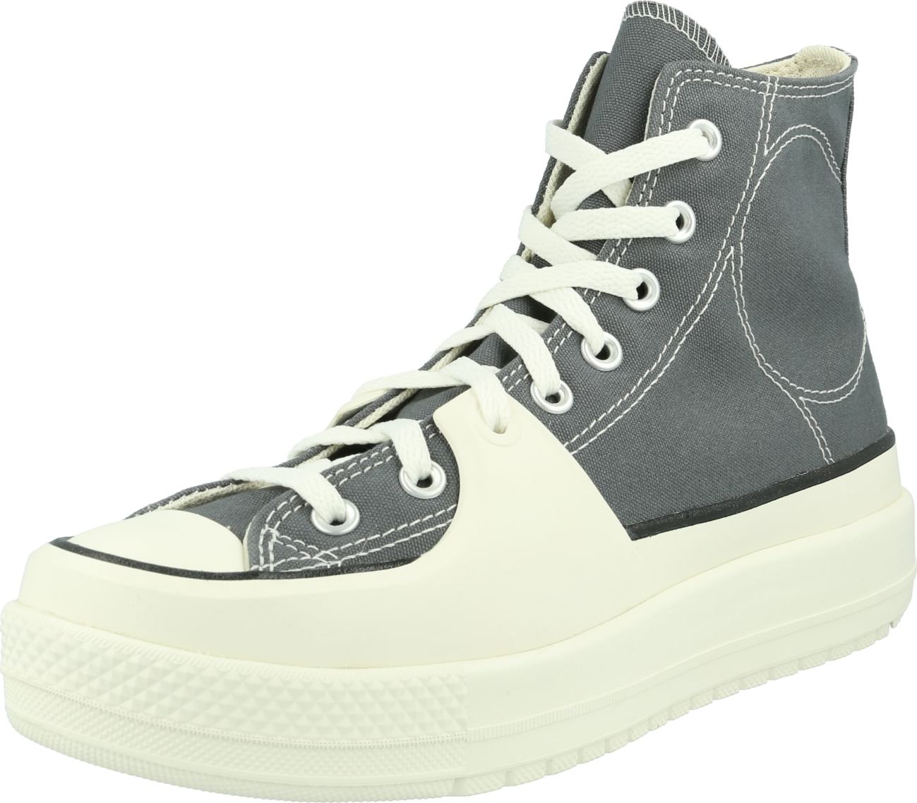 CONVERSE Kotníkové tenisky 'Chuck Taylor All Star Construct' šedá / offwhite