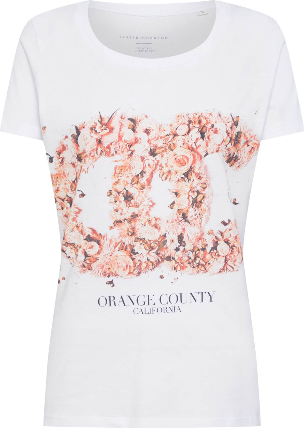 EINSTEIN & NEWTON Tričko 'Orange County' oranžová / bílá