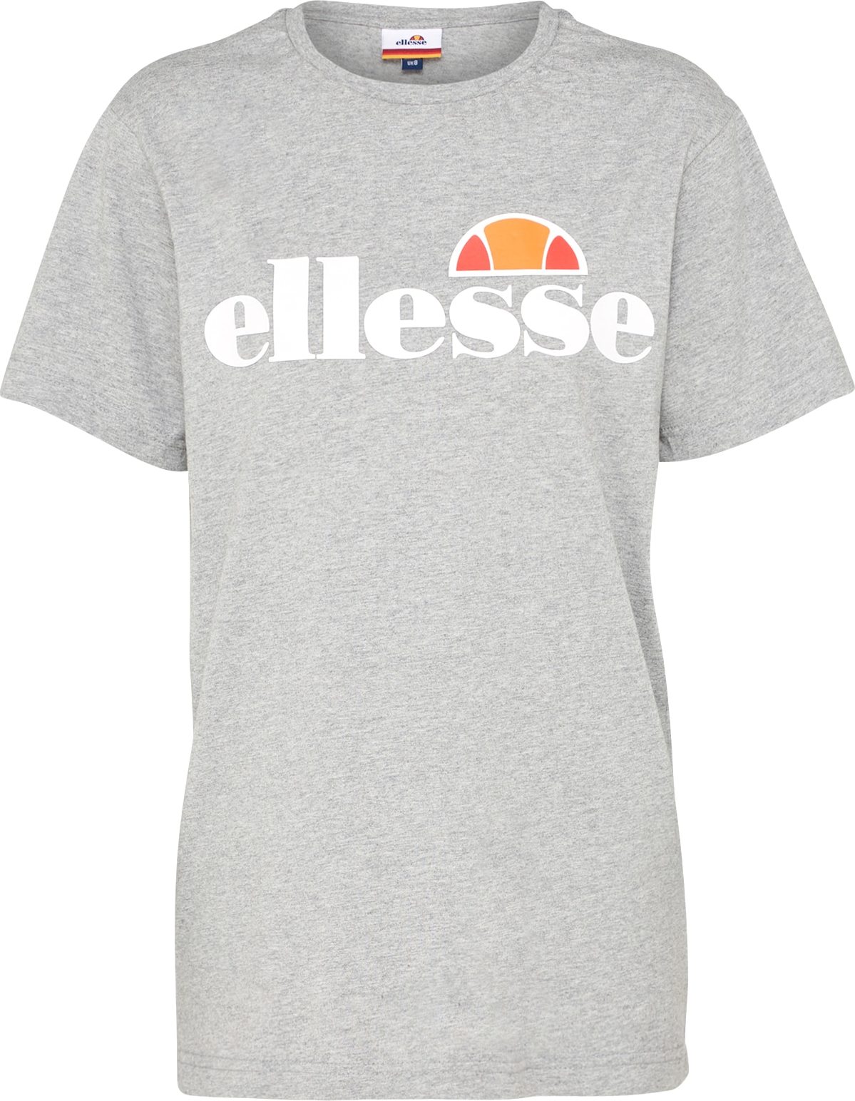 ELLESSE Tričko 'Albany' šedý melír / oranžová / melounová / bílá