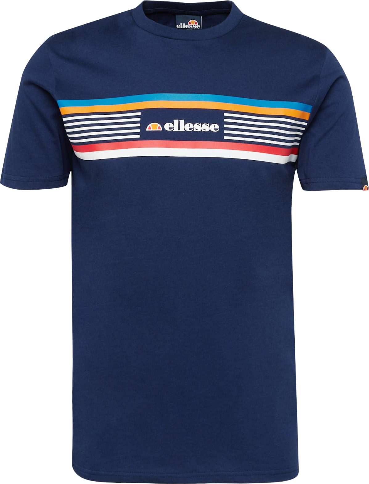 ELLESSE Tričko 'Lenir' námořnická modř / oranžová / černá / bílá