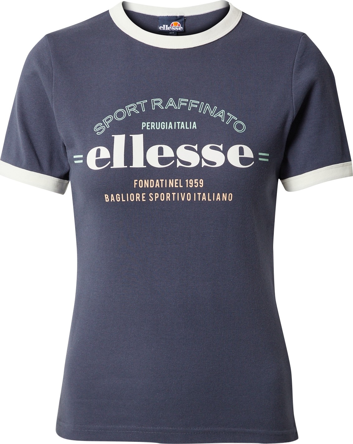 ELLESSE Tričko 'Telani' tmavě modrá / mátová / jasně oranžová / bílá