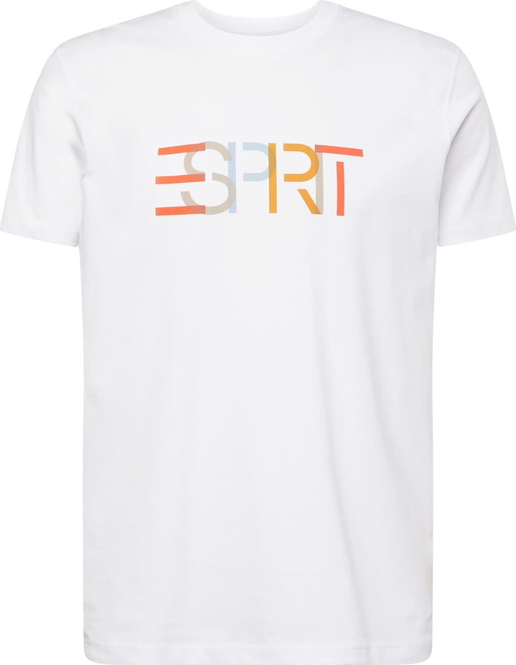 ESPRIT Tričko světlemodrá / šedobéžová / oranžová / offwhite