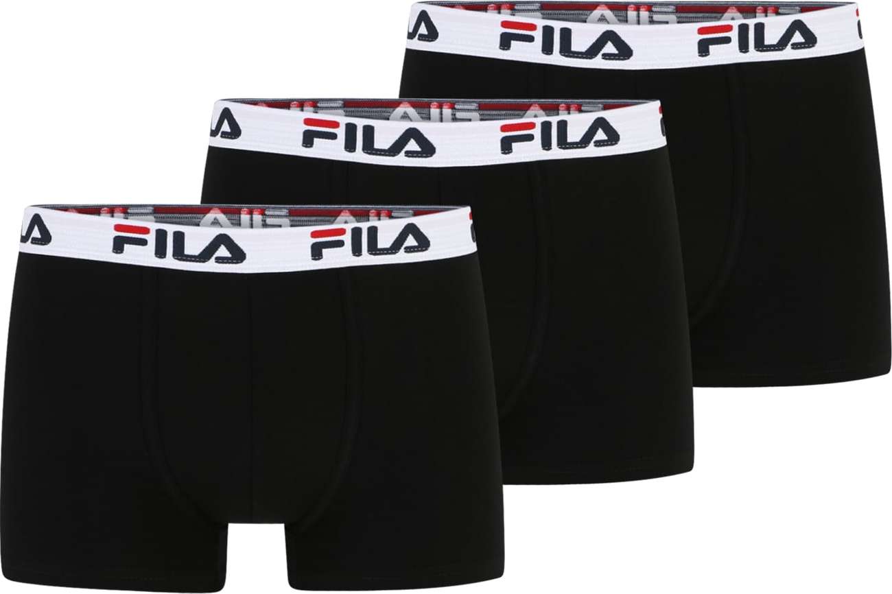 FILA Boxerky červená / černá / bílá