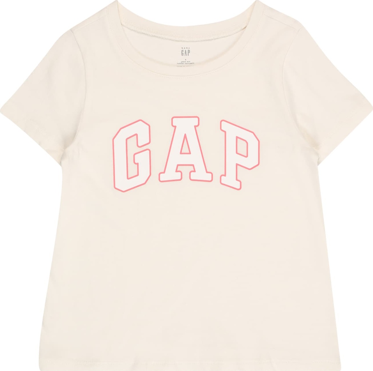 GAP Tričko pink / bílá / offwhite