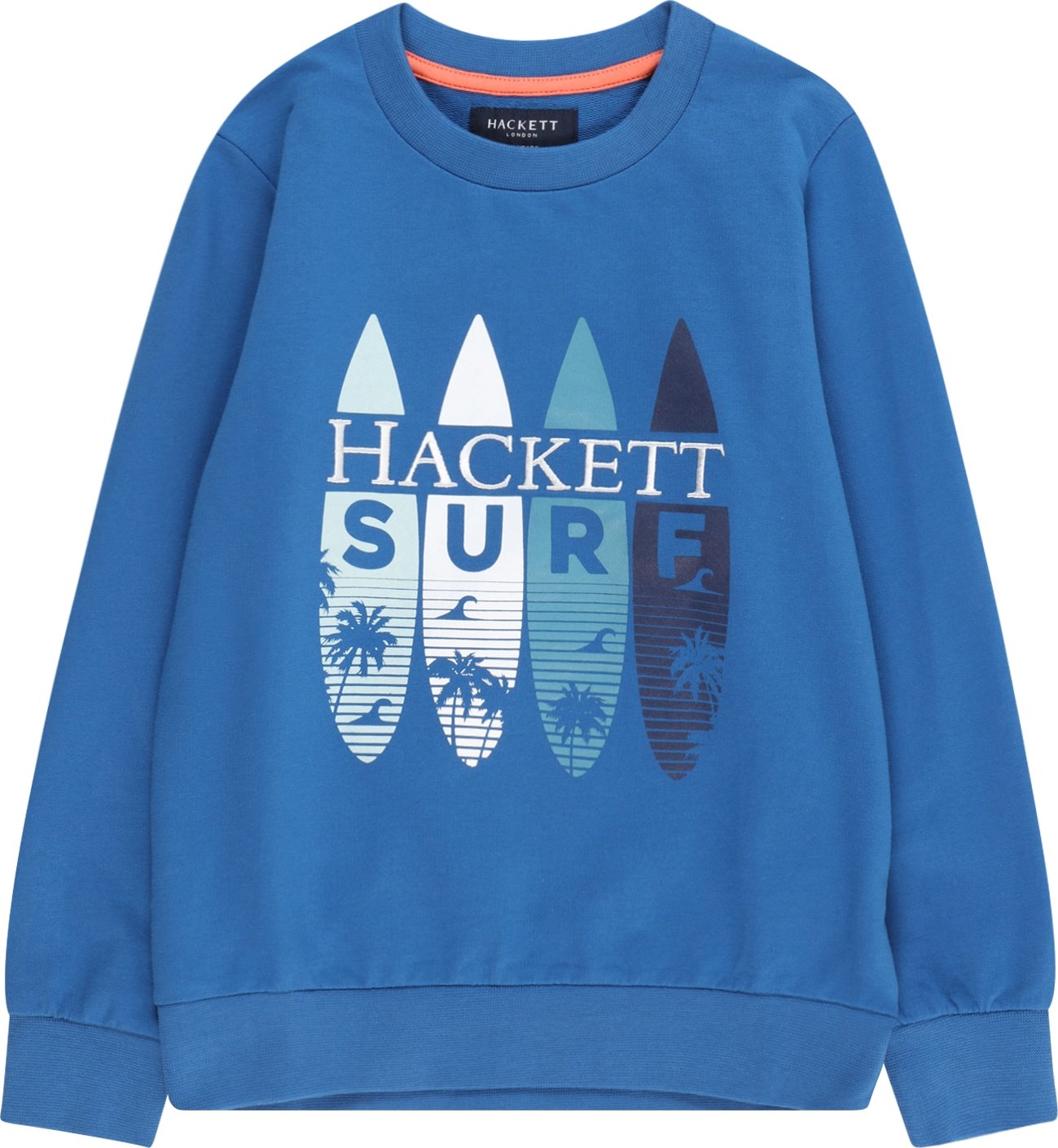 Hackett London Mikina modrá / noční modrá / světlemodrá / offwhite