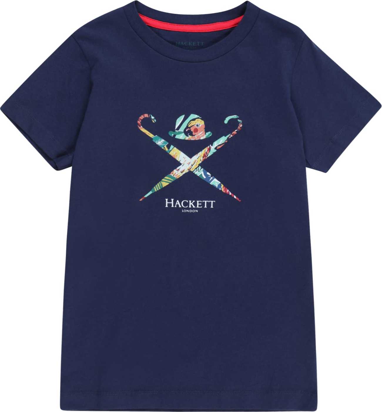 Hackett London Tričko marine modrá / světle žlutá / nefritová / bílá