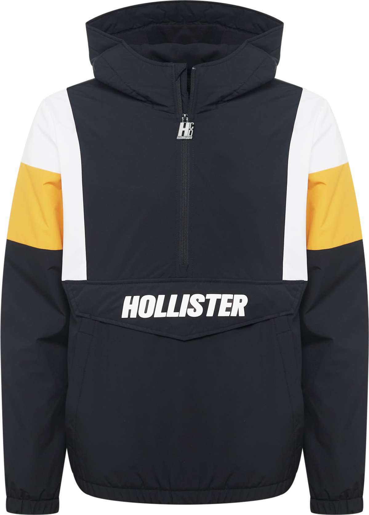 HOLLISTER Přechodná bunda žlutá / černá / bílá