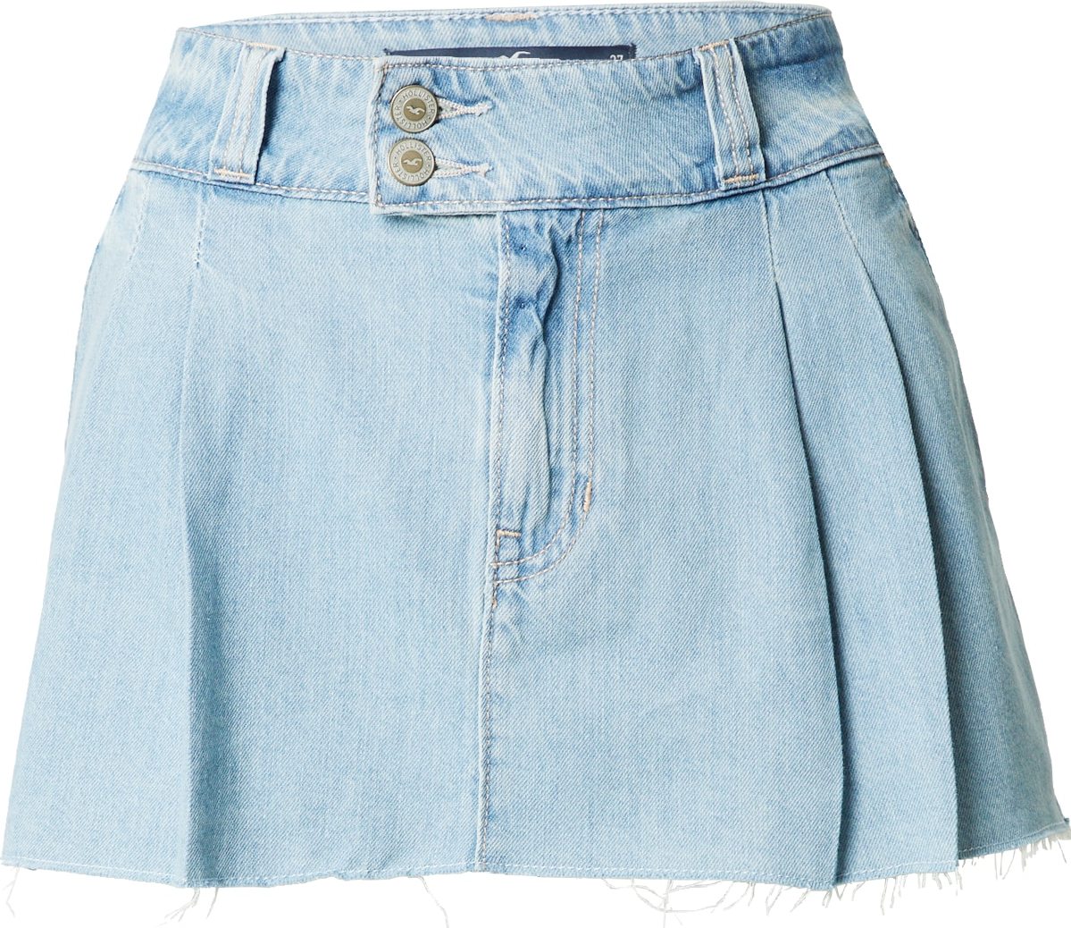 HOLLISTER Sukně 'APAC DENIM LR MICRO PLEATED MINI' modrá