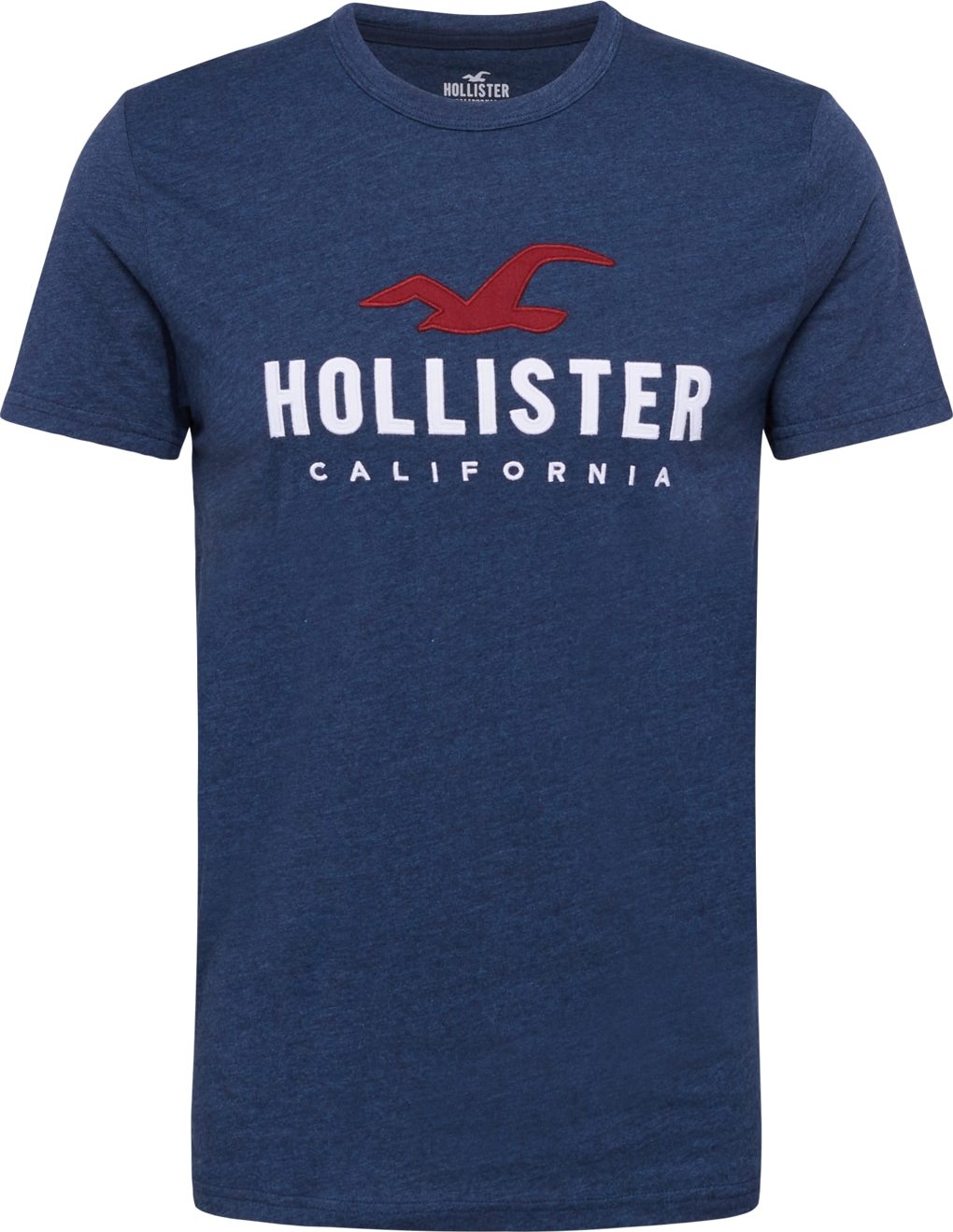 HOLLISTER Tričko námořnická modř / červená / bílá