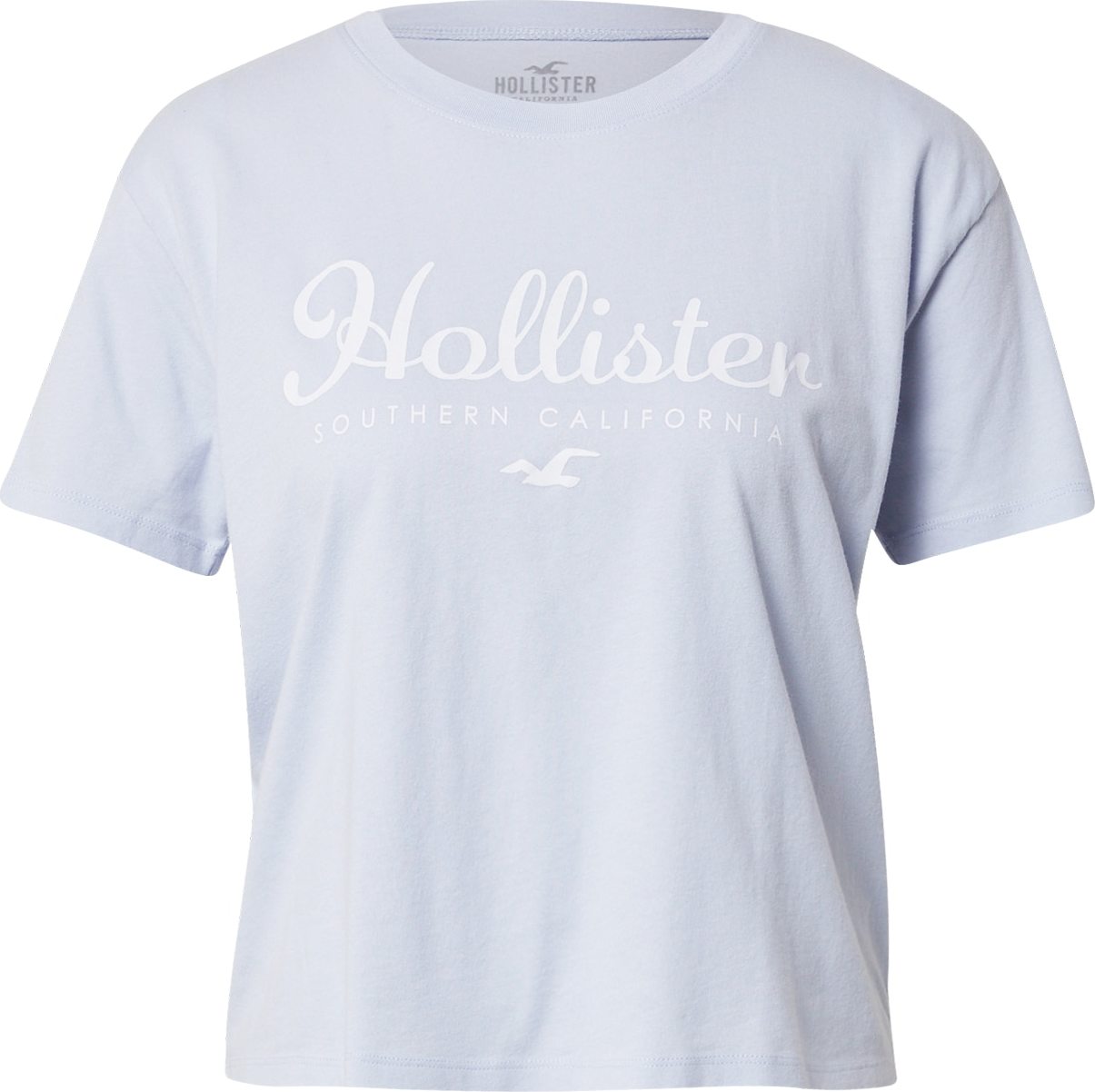 HOLLISTER Tričko pastelová modrá / bílá