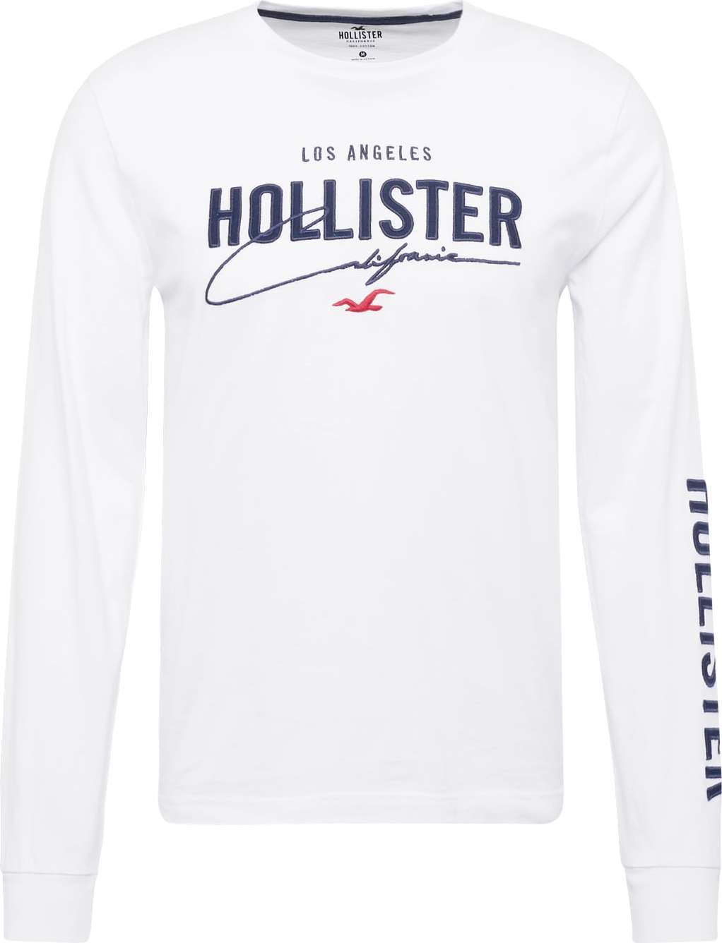 HOLLISTER Tričko tmavě modrá / brusinková / bílá