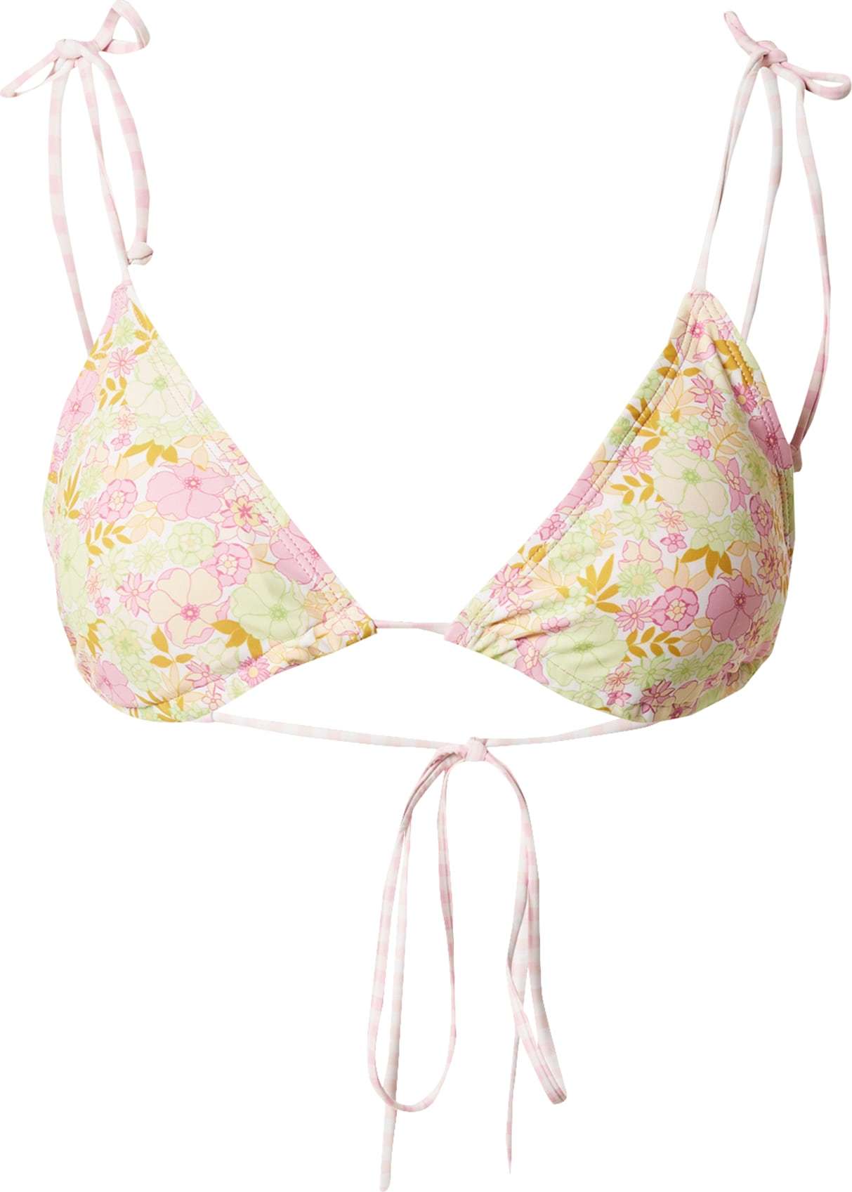 Hunkemöller Horní díl plavek hořčicová / růžová / pitaya / bílá