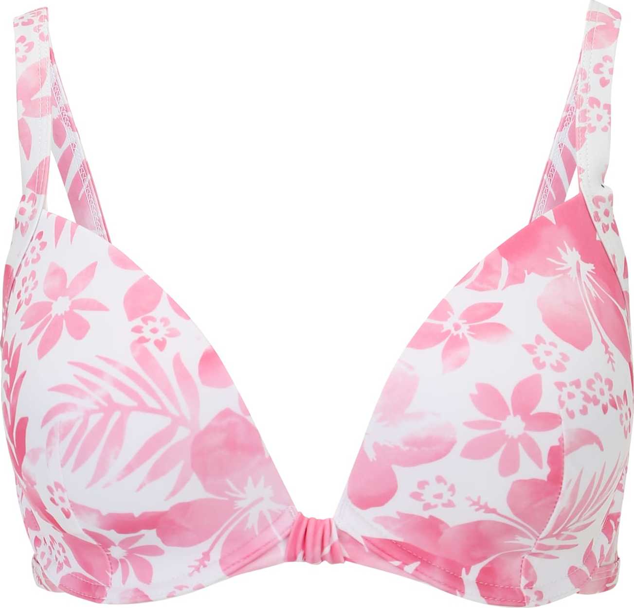 Hunkemöller Horní díl plavek 'Tropical' pink / bílá